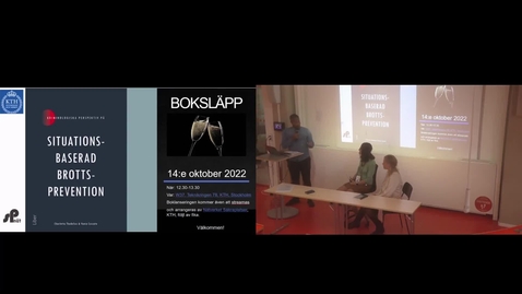 Thumbnail for Boksläpp SITUATIONSBASERAD BROTTSPREVENTION, Fredagen den 14:e oktober kl. 12.00-13.00 