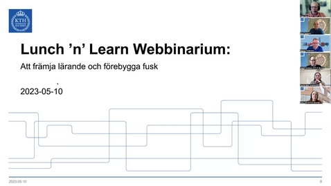 Thumbnail for Att främja lärande och förebygga fusk (Lunch 'n' Learn webbinarium 2023-05-10)