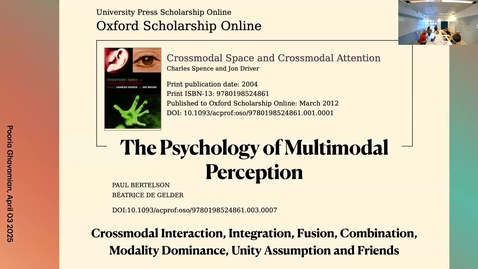 Thumbnail for FDM3303 HT24 Multisensory Perception and Cross-modal Interaction