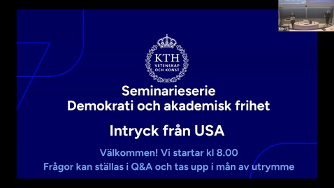 Thumbnail for Demokrati och akademisk frihet: Intryck från USA