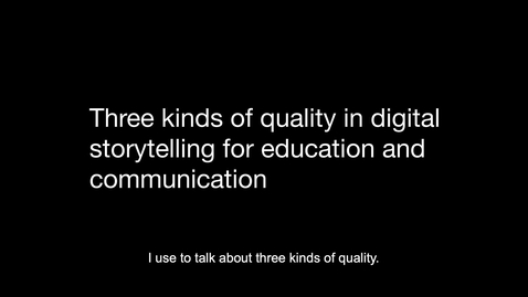 Thumbnail for Three kinds of digital quality