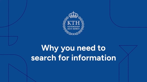 Thumbnail for Why you need to search for information