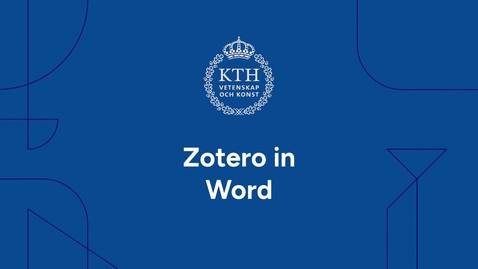 Thumbnail for Zotero in Word