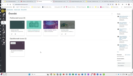 Fästa en kurs jag ofta vill nå på startsidan i Studiewebben