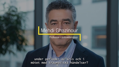Thumbnail for Mehdi Ghazinour, professor i polisvetenskap 2026
