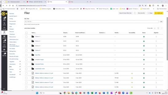 Filytan i studiewebben - Skapa struktur med hjälp av mappar samt hitta dina filer när du lägger till dem via modulen