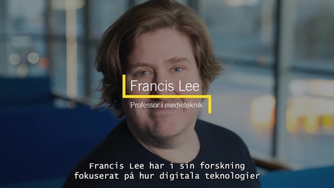 Thumbnail for Francis Lee, professor i medieteknik 2026