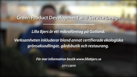 Thumbnail for Module 5: Green product development and service design. Lilla Bjers