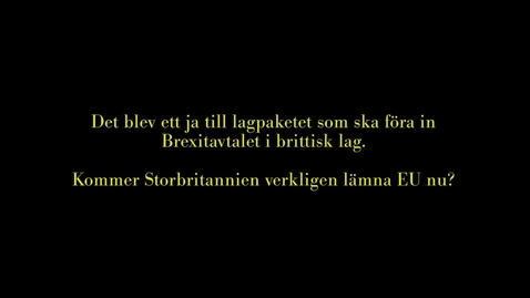 Thumbnail for &quot;Ett ganska stort steg mot Brexit&quot;