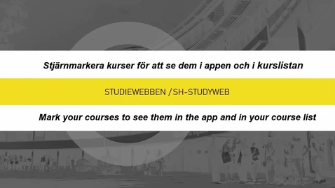 Thumbnail for Stjärmarkera din kurs / Starmark your course