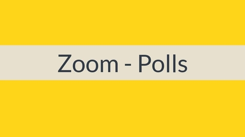 Thumbnail for Zoom - Polls