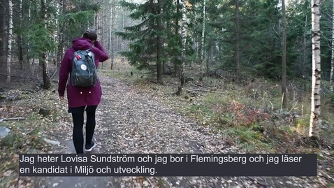 Thumbnail for &quot;Jag valde programmet eftersom jag har ett brett intresseområde&quot;