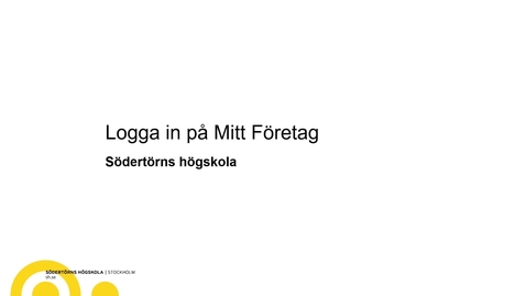 Thumbnail for Logga in på Mitt Företag