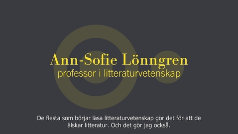 Thumbnail for Ann-Sofie Lönngren, professor i litteraturvetenskap 2023