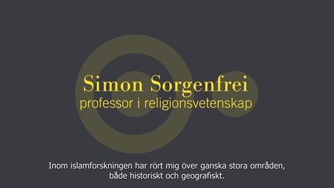 Thumbnail for Simon Sorgenfrei, professor i religionsvetenskap 2023