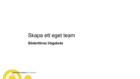 Thumbnail for Skapa nytt Team - Personal