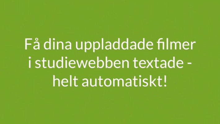 Automattexta din film via studiewebben