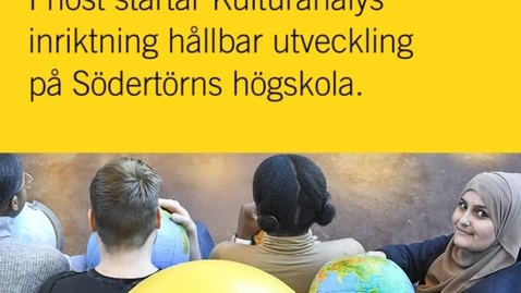 Thumbnail for Kulturanalys med inriktning hållbar utveckling - nytt program i höst