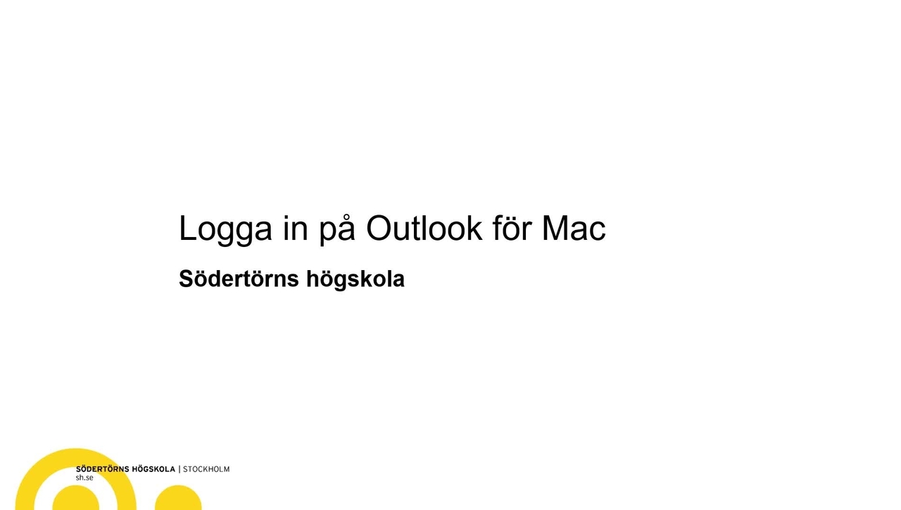 Logga in på Outlook för Mac