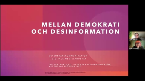 Thumbnail for Mellan demokrati och desinformation