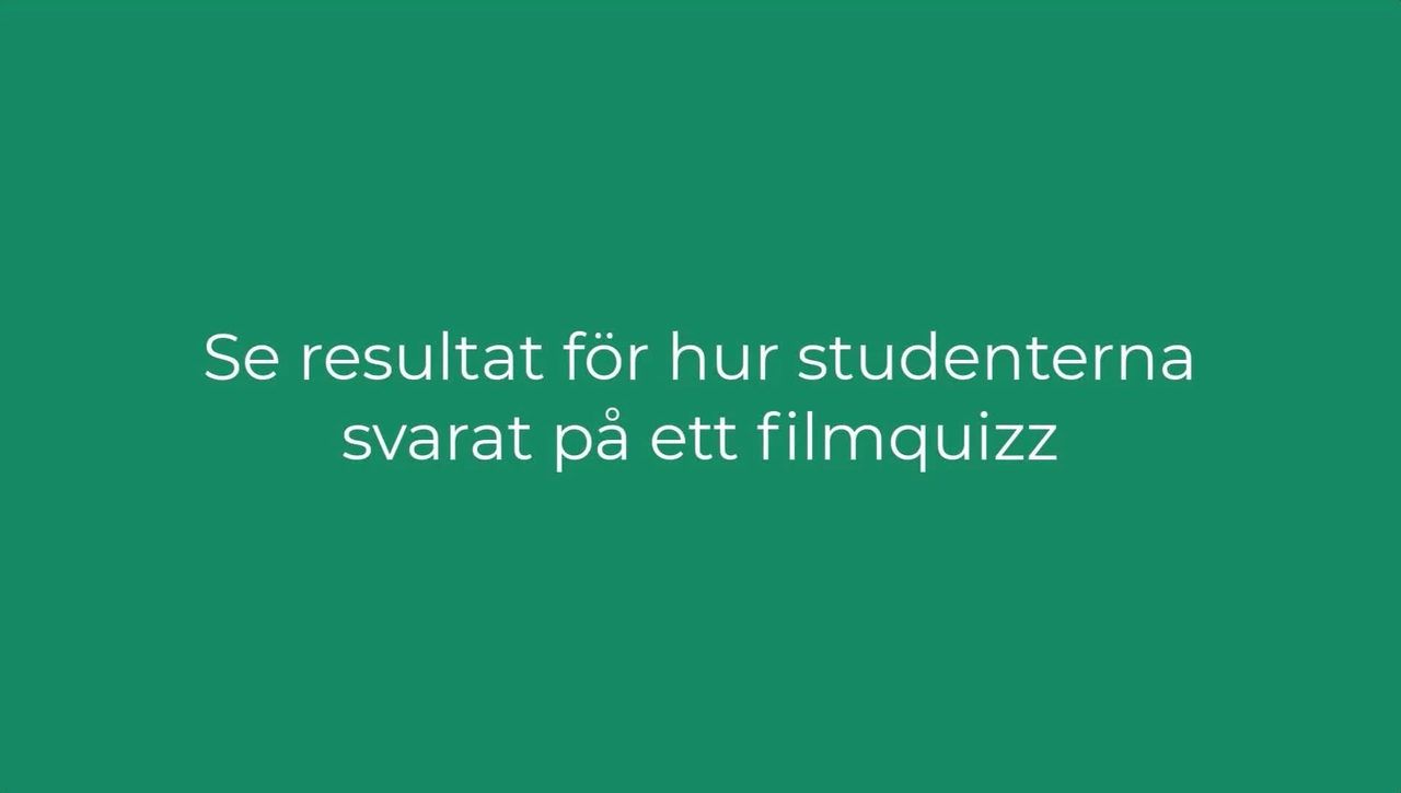 Se hur studenterna svarat på ett videoquiz 
