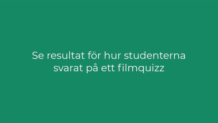 Se hur studenterna svarat på ett videoquiz 