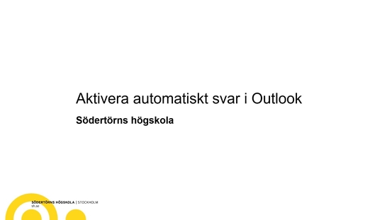 Automatiska svar i Outlook