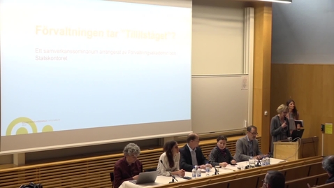 Thumbnail for Förvaltningsakademins seminarie: Förvaltningen tar &quot;tillitståget&quot;?