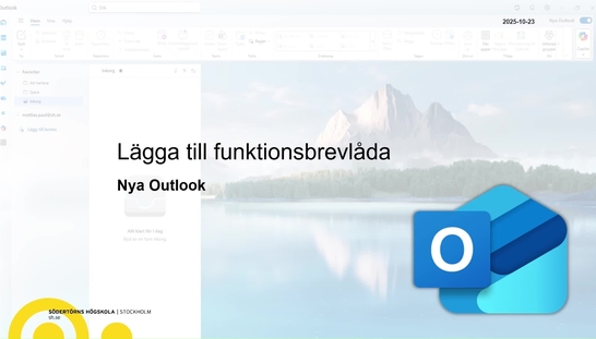 Lägga till funktionsadress Nya Outlook 2025
