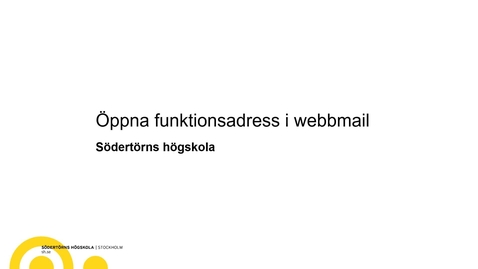 Thumbnail for Öppna funktionsadress i webbmail