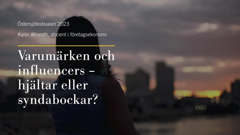 Thumbnail for Varumärken och influencers