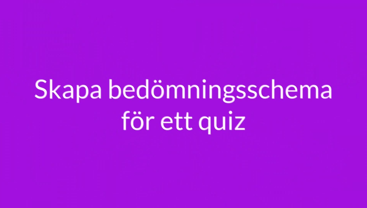 Skapa unikt bokstavsomdöme i ett quiz