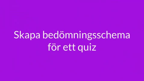 Thumbnail for Skapa unikt bokstavsomdöme i ett quiz