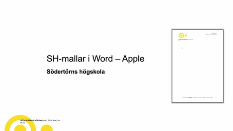 Thumbnail for SH-mallar i Word - Apple (Endast Personal)