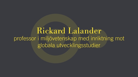 Thumbnail for Rickard Lalander, professor i miljövetenskap 2023