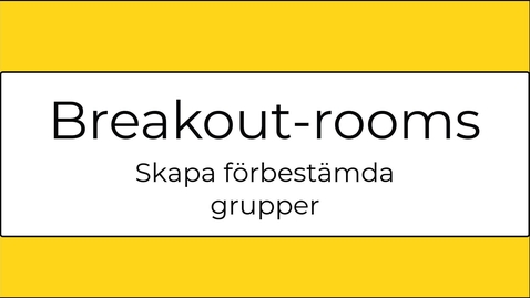 Thumbnail for Förbered breakout-rooms i Zoom