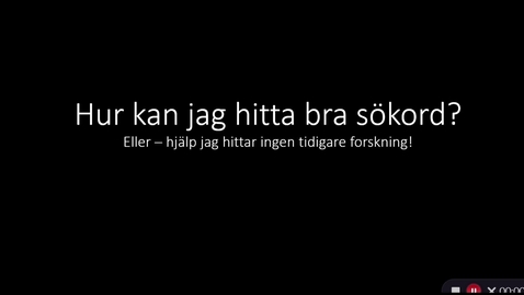Thumbnail for Hur kan jag hitta bra sökord?