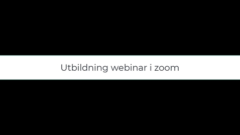 Thumbnail for Utbildning hantera webinar i zoom