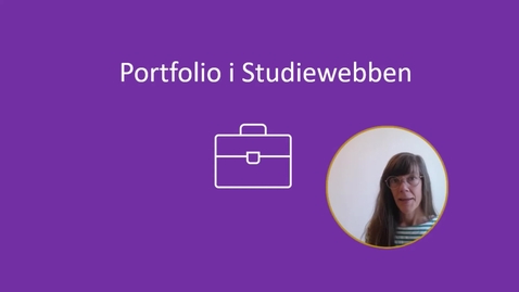 Thumbnail for Portfolio i studiewebben - så  här kan en portfolio se ut