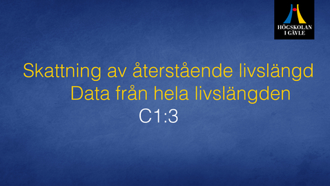 Thumbnail for Skattning av återstående livslängd - Modul C1:3