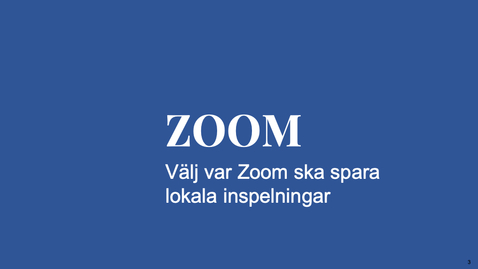 Thumbnail for Välj var du vill spara Zoom-inspelningar