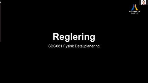 Thumbnail for Reglering