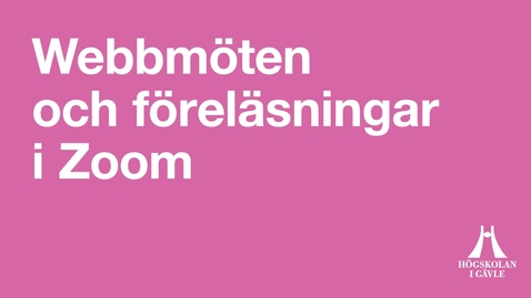 Thumbnail for Zoom för nya studenter