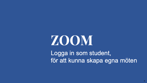 Thumbnail for Logga in som student i Zoom - För att kunna skapa egna möten