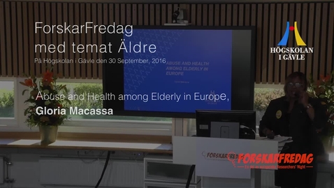Thumbnail for Gloria Macassa - Abuse and Health among Elderly in Europe