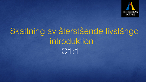 Thumbnail for Skattning av återstående livslängd - Modul C1:1