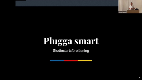 Thumbnail for Studiestartsföreläsning: Plugga smart