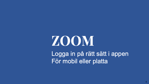 Thumbnail for Logga in på rätt sätt i Zoom's mobilapp