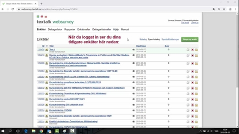 Thumbnail for Websurvey: Skapa ny enkät