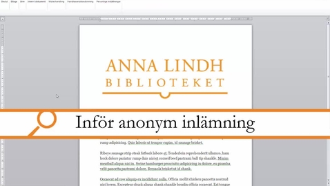 Thumbnail for Word - Anonymisera ett dokument